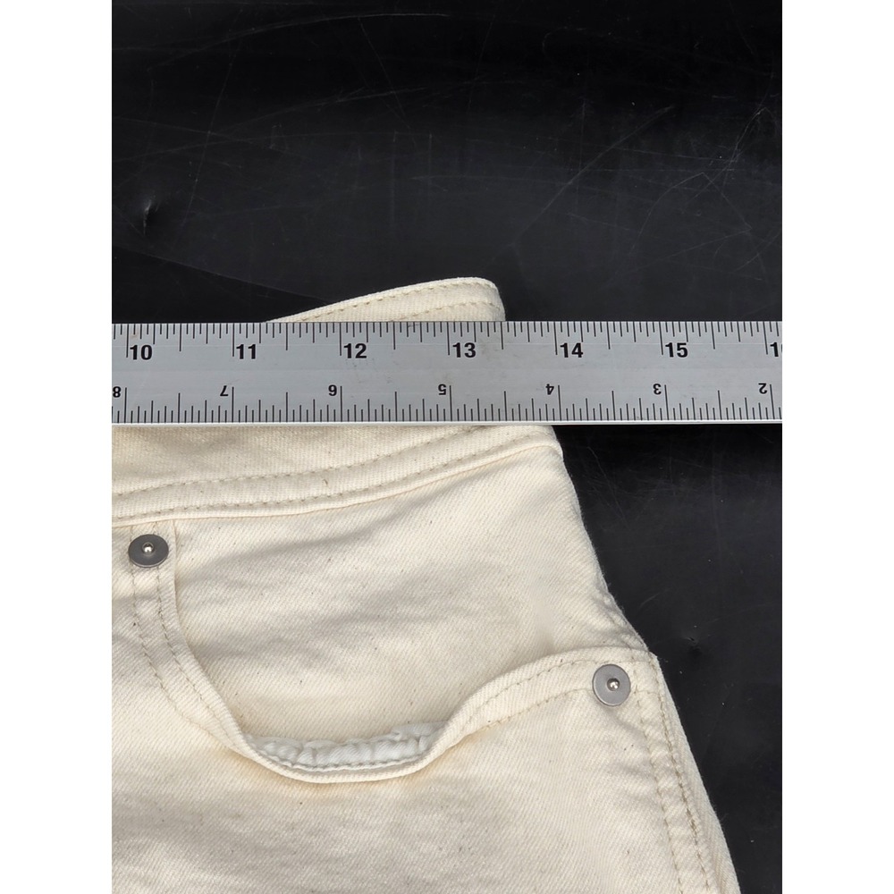 Madewell Denim High-Waist Midi Pencil Skirt in Vintage Canvas Beige W's Size 27 - Picture 4 of 8